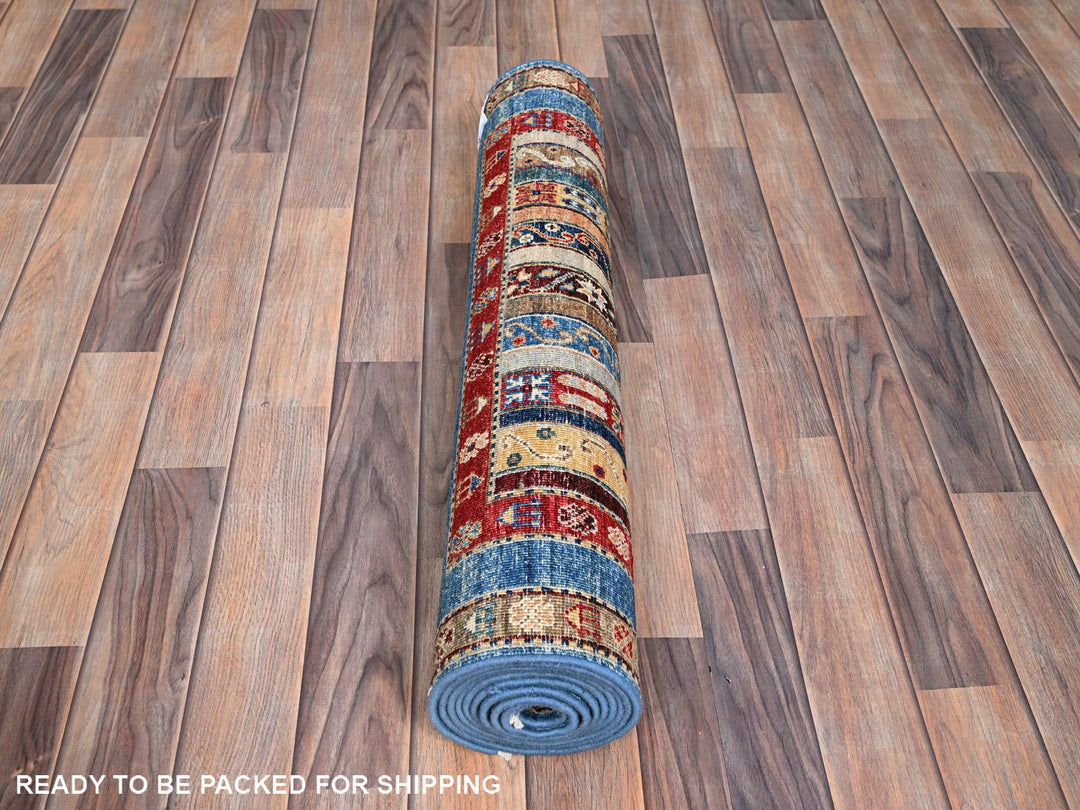 2'10" x 9'9" New Hand Knotted Ivory Wool Runner Oriental Rug - MOA10286486