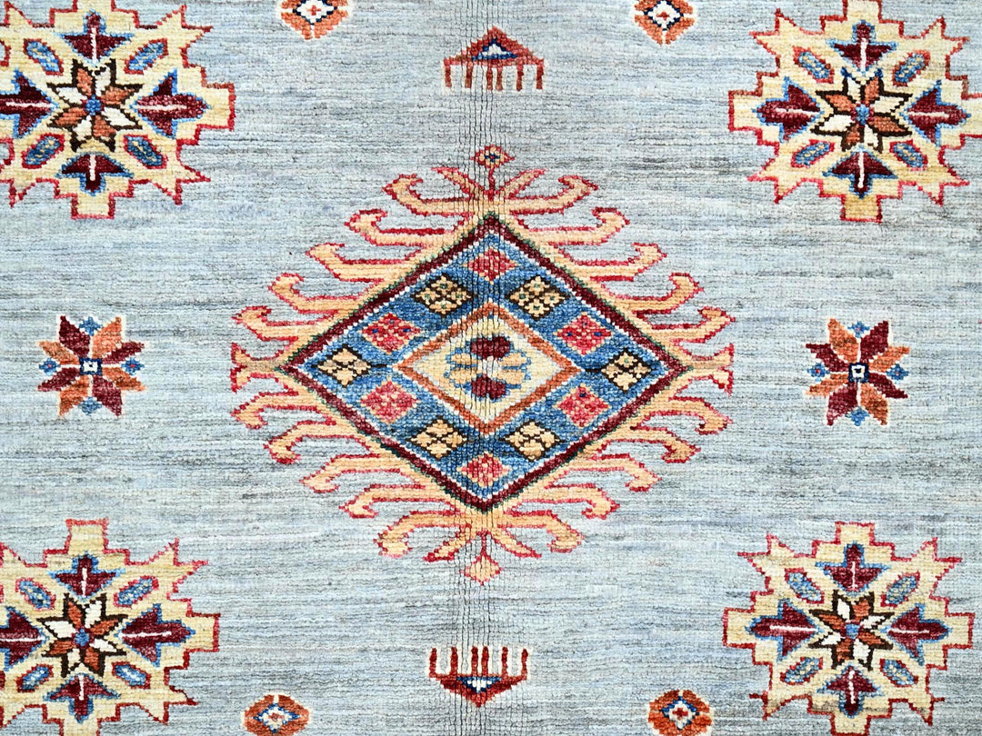 8'11" x 11'11" New Hand Knotted Grey Wool Rectangle Oriental Rug - MOA10286535