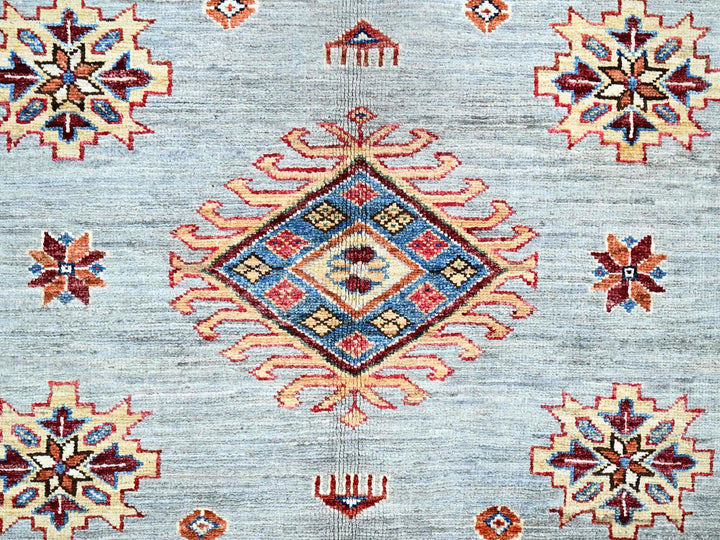 8'11" x 11'11" New Hand Knotted Grey Wool Rectangle Oriental Rug - MOA10286535