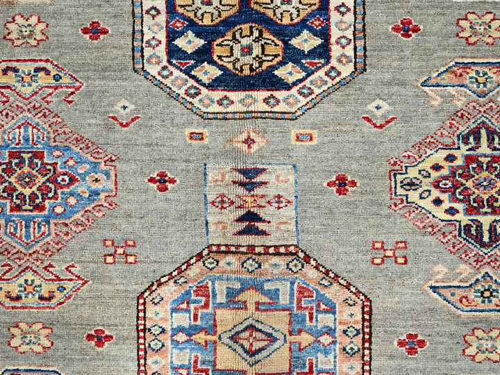 8'10" x 11'9" New Hand Knotted Grey Wool Rectangle Oriental Rug - MOA10286540