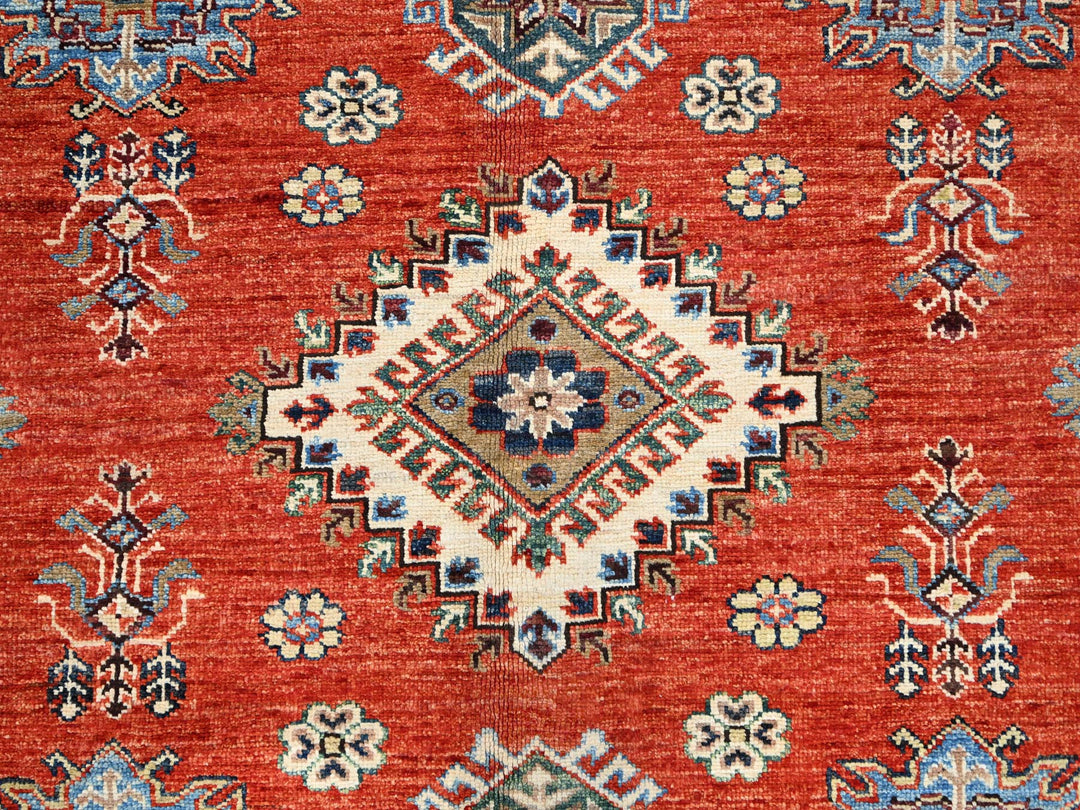 8'2" x 9'11" New Hand Knotted Red Wool Rectangle Oriental Rug - MOA10286551