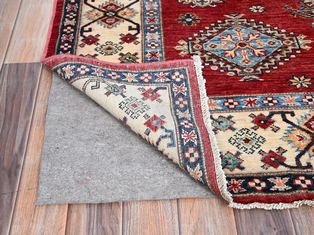 6'0" x 8'8" New Hand Knotted Red Wool Rectangle Oriental Rug - MOA10286560