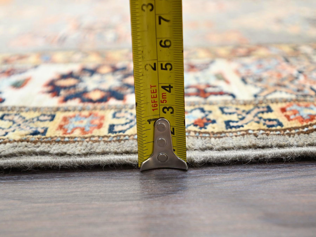 4'10" x 6'6" New Hand Knotted Grey Wool Rectangle Oriental Rug - MOA10286570