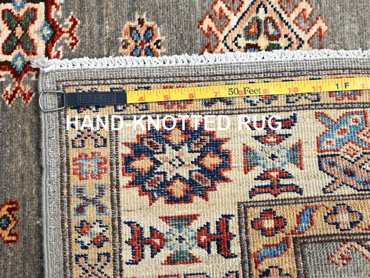 4'10" x 6'6" New Hand Knotted Grey Wool Rectangle Oriental Rug - MOA10286570