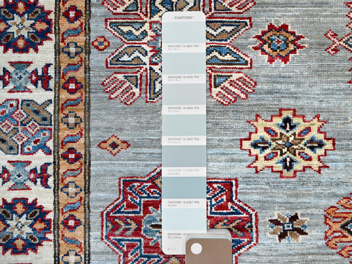 4'11" x 7'1" New Hand Knotted Grey Wool Rectangle Oriental Rug - MOA10286572