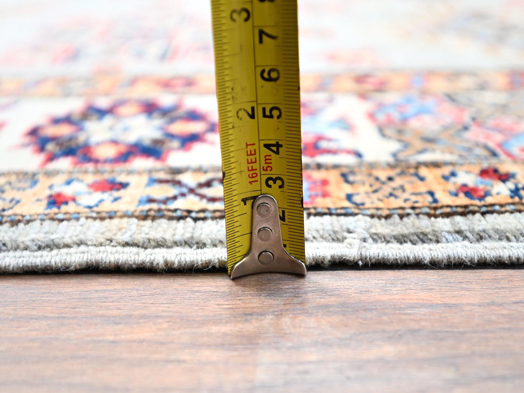 4'11" x 7'1" New Hand Knotted Grey Wool Rectangle Oriental Rug - MOA10286572