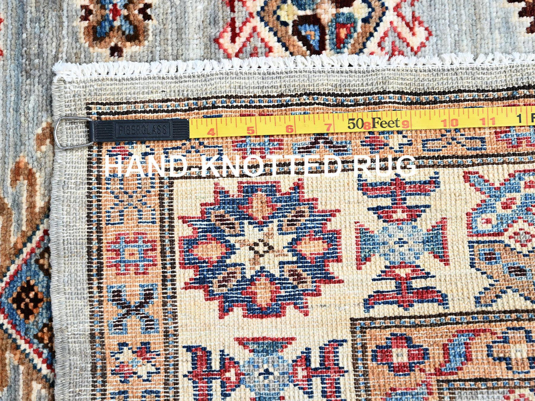 4'11" x 7'1" New Hand Knotted Grey Wool Rectangle Oriental Rug - MOA10286572