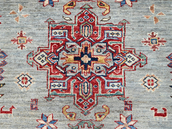 8'8" x 12'2" New Hand Knotted Grey Wool Rectangle Oriental Rug - MOA10286712