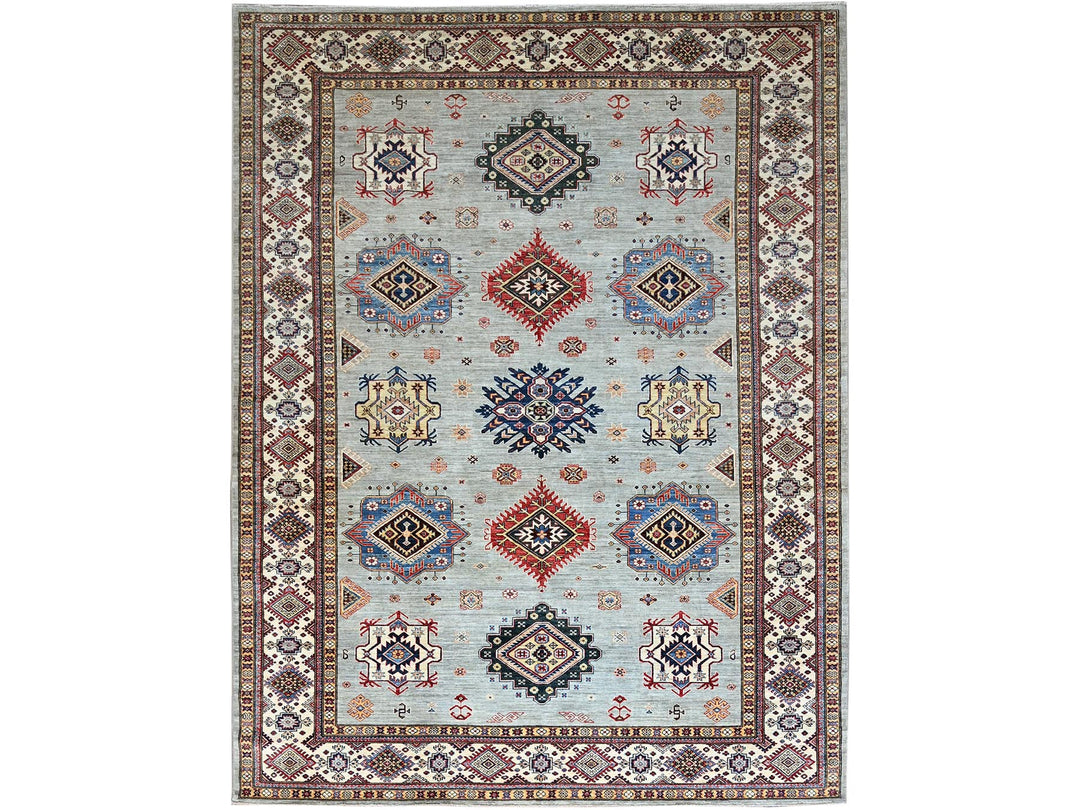 9'0" x 11'9" New Hand Knotted Green Wool Rectangle Oriental Rug - MOA10286713