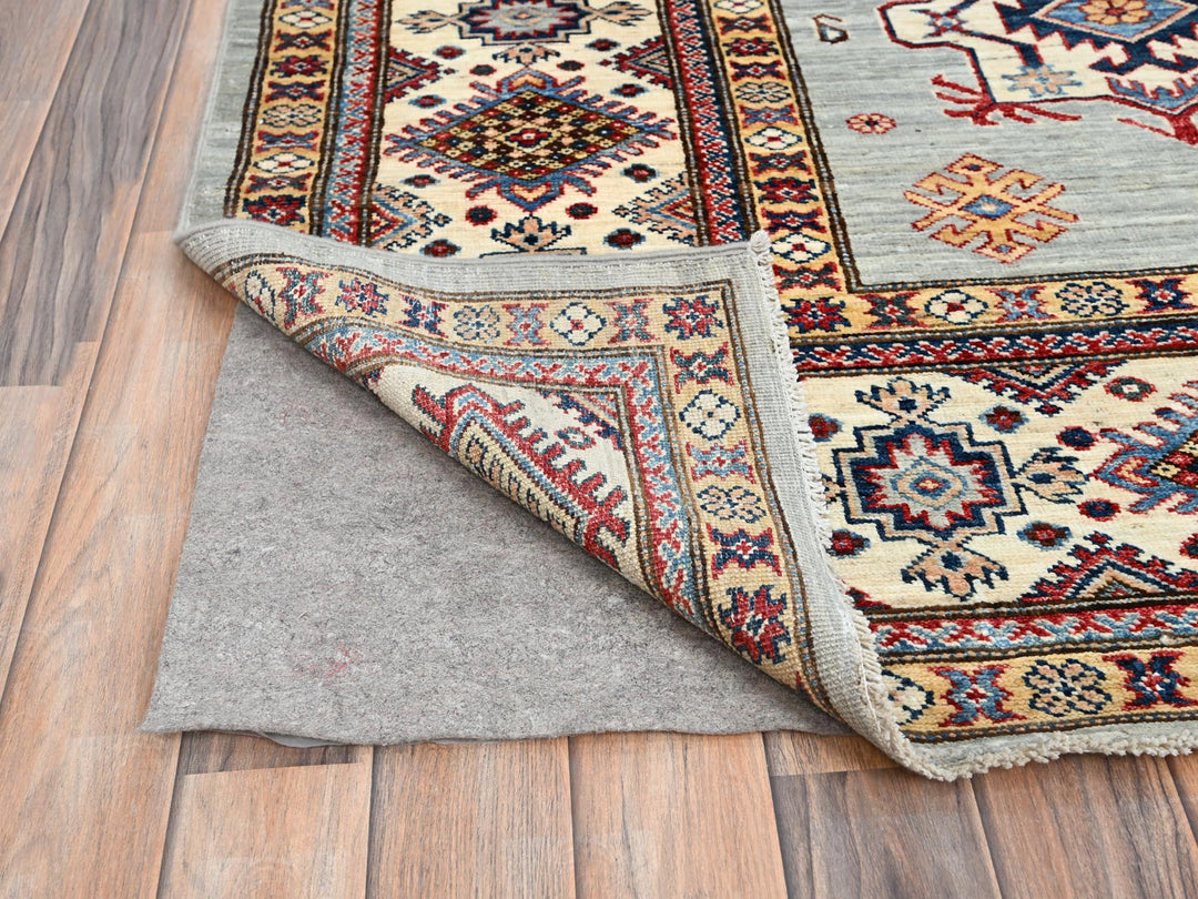 9'0" x 11'9" New Hand Knotted Green Wool Rectangle Oriental Rug - MOA10286713