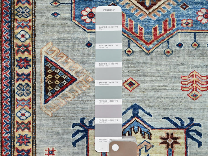 9'0" x 11'9" New Hand Knotted Green Wool Rectangle Oriental Rug - MOA10286713