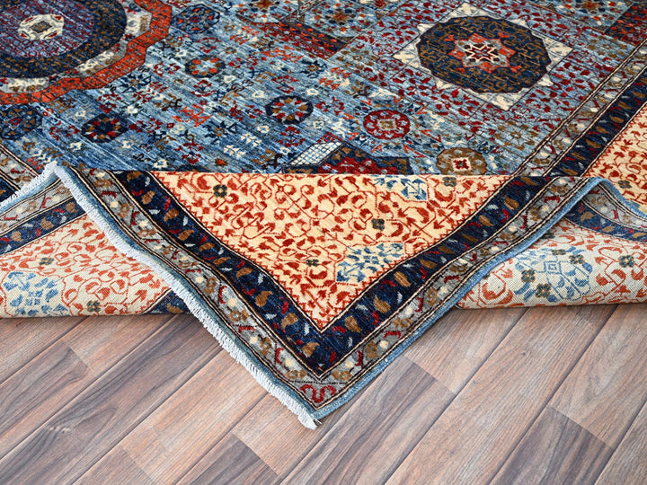 10'1" x 13'5" New Hand Knotted Blue Wool Rectangle Oriental Rug - MOA10286733