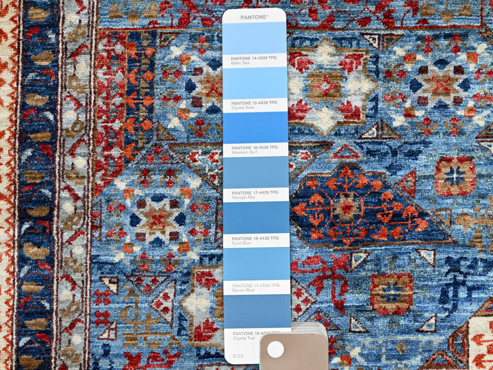 10'1" x 13'5" New Hand Knotted Blue Wool Rectangle Oriental Rug - MOA10286733