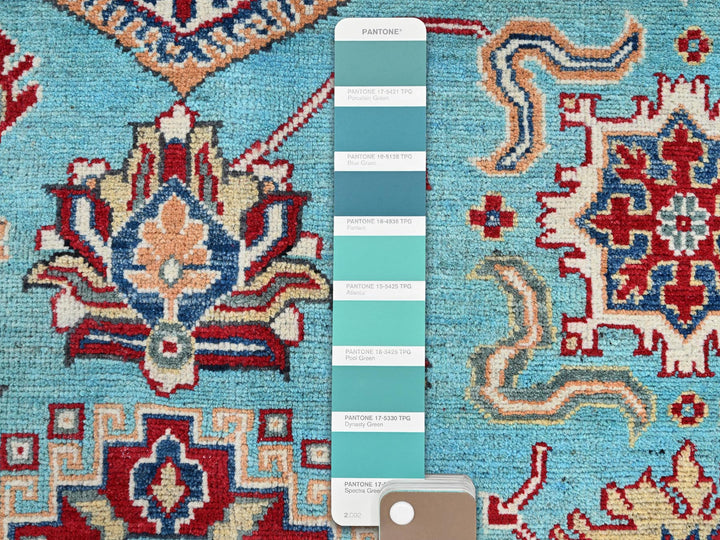 8'11" x 12'1" New Hand Knotted Blue Wool Rectangle Oriental Rug - MOA10286765