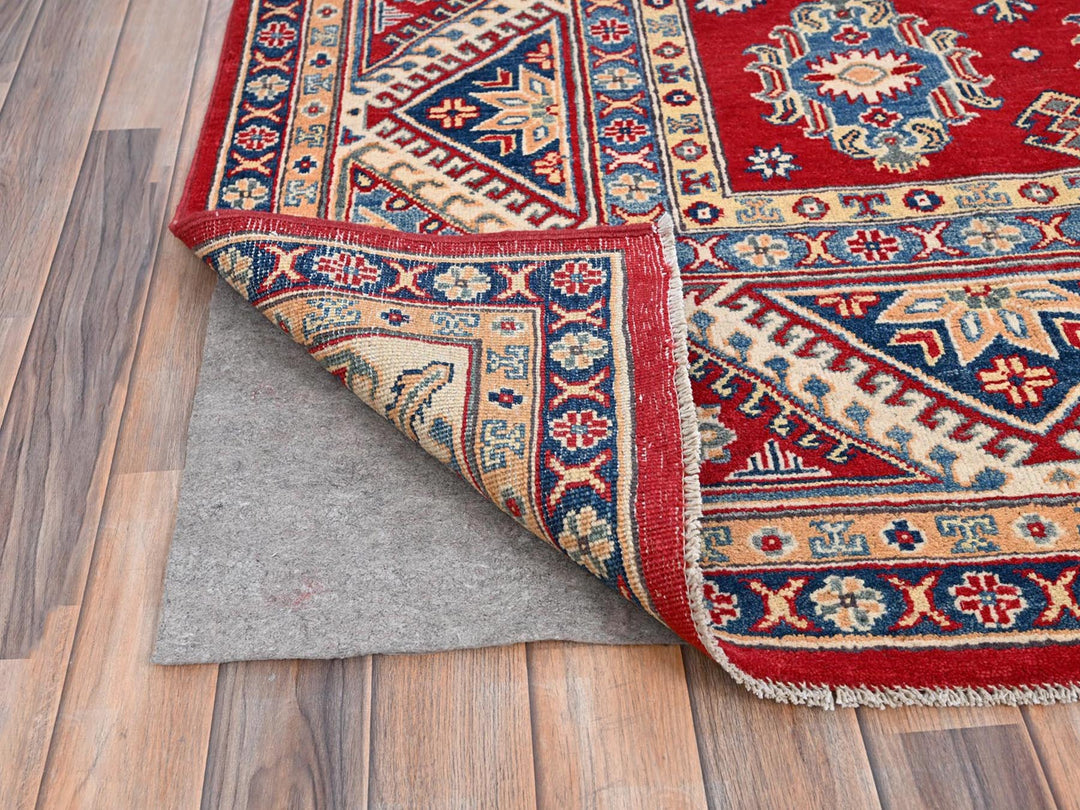 9'2" x 11'6" New Hand Knotted Red Wool Rectangle Oriental Rug - MOA10286767