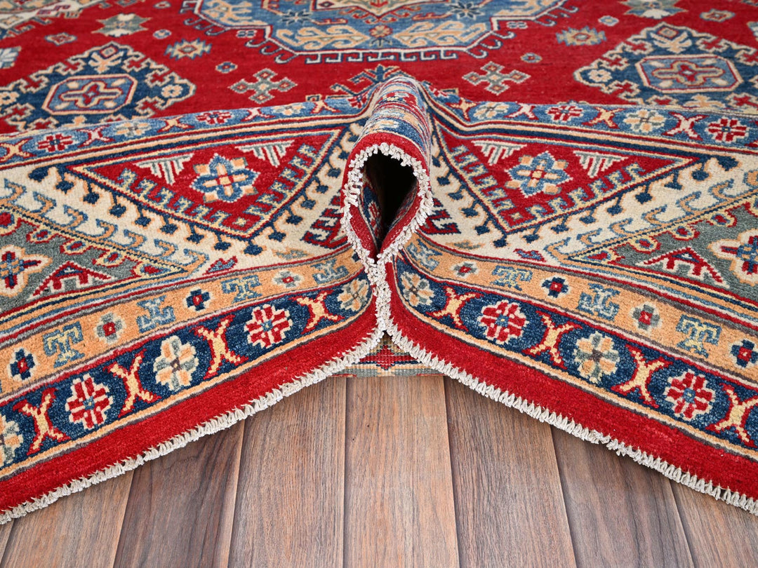 9'2" x 11'6" New Hand Knotted Red Wool Rectangle Oriental Rug - MOA10286767