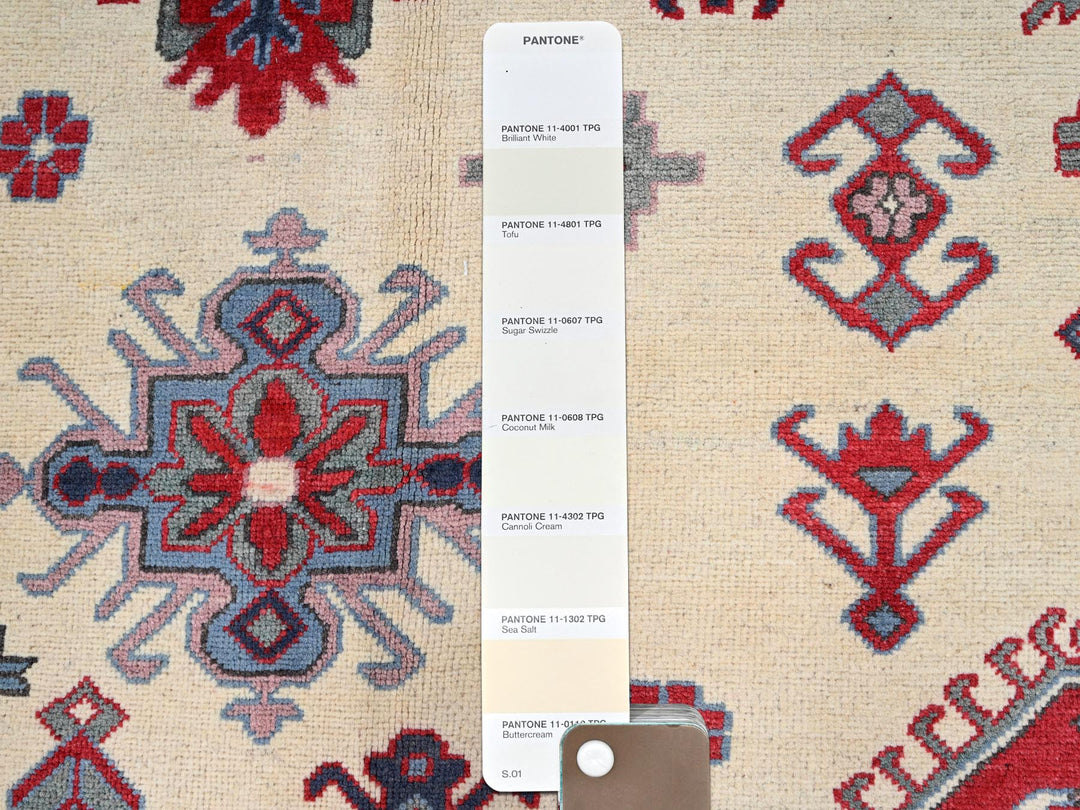 8'10" x 11'8" New Hand Knotted Ivory Wool Rectangle Oriental Rug - MOA10286769