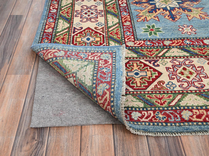 8'11" x 11'9" New Hand Knotted Blue Wool Rectangle Oriental Rug - MOA10286770