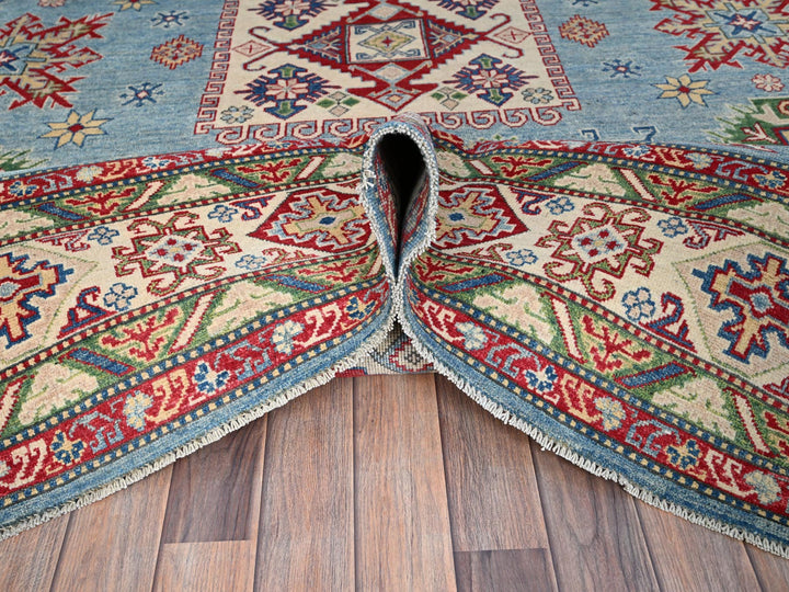 8'11" x 11'9" New Hand Knotted Blue Wool Rectangle Oriental Rug - MOA10286770