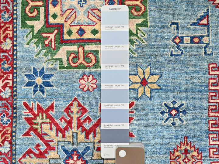 8'11" x 11'9" New Hand Knotted Blue Wool Rectangle Oriental Rug - MOA10286770