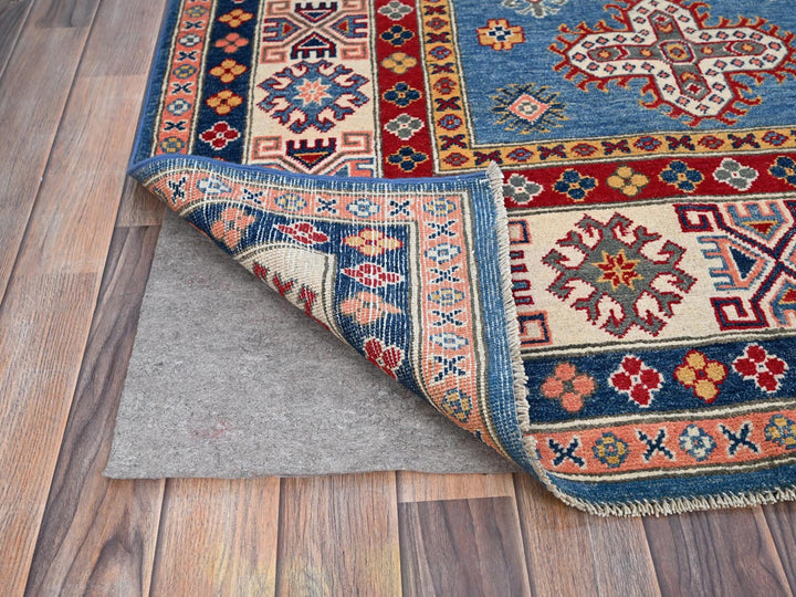 8'2" x 9'11" New Hand Knotted Blue Wool Rectangle Oriental Rug - MOA10286778