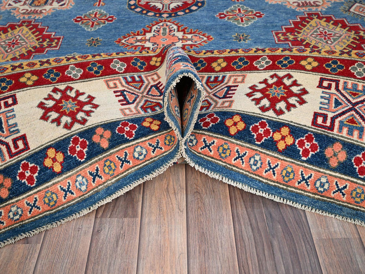 8'2" x 9'11" New Hand Knotted Blue Wool Rectangle Oriental Rug - MOA10286778