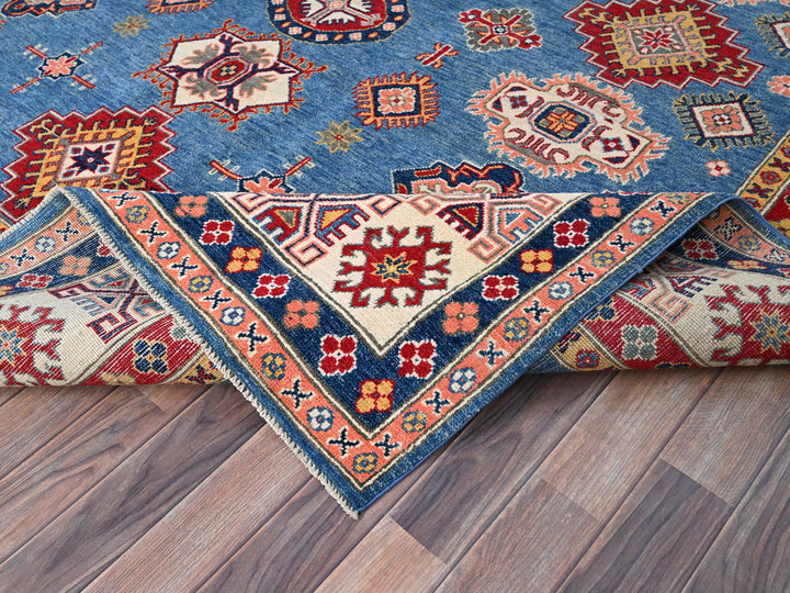 8'2" x 9'11" New Hand Knotted Blue Wool Rectangle Oriental Rug - MOA10286778