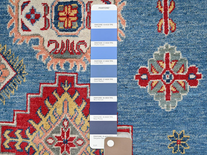 8'2" x 9'11" New Hand Knotted Blue Wool Rectangle Oriental Rug - MOA10286778