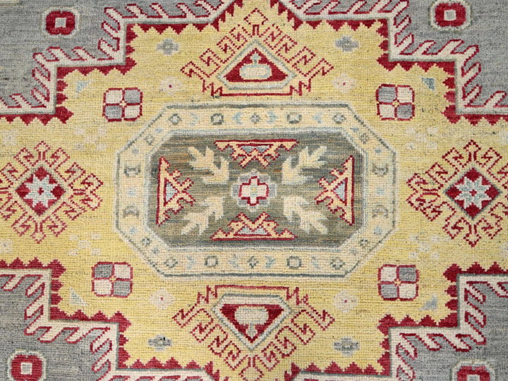 8'0" x 9'9" New Hand Knotted Grey Wool Rectangle Oriental Rug - MOA10286783