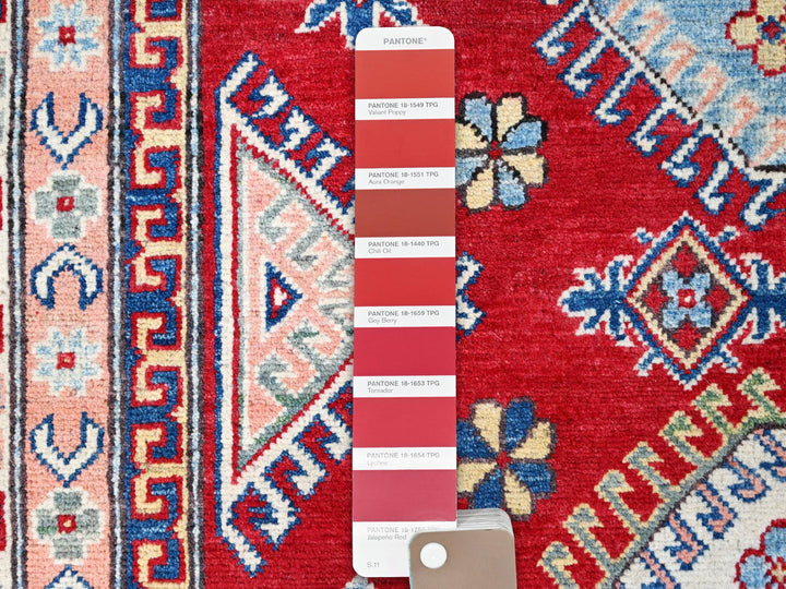 6'0" x 8'9" New Hand Knotted Red Wool Rectangle Oriental Rug - MOA10286788