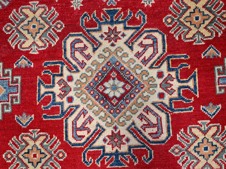 6'2" x 8'9" New Hand Knotted Red Wool Rectangle Oriental Rug - MOA10286790