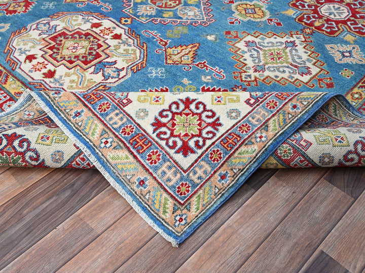 7'11" x 10'1" New Hand Knotted Blue Wool Rectangle Oriental Rug - MOA10286792