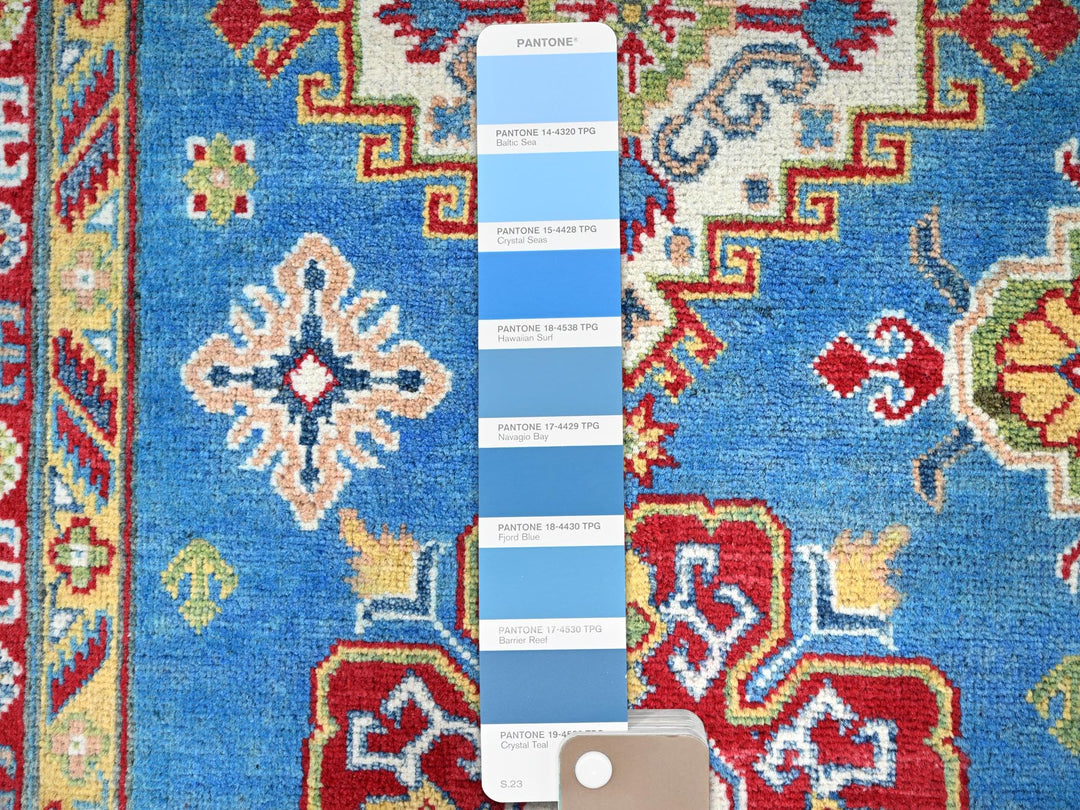 7'11" x 10'1" New Hand Knotted Blue Wool Rectangle Oriental Rug - MOA10286792