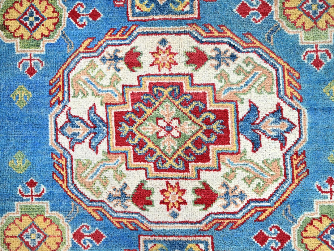 7'11" x 10'1" New Hand Knotted Blue Wool Rectangle Oriental Rug - MOA10286792