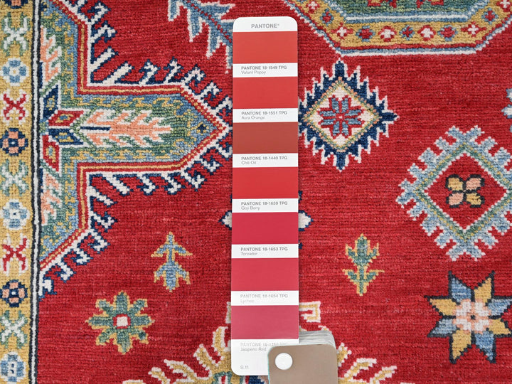 8'1" x 10'0" New Hand Knotted Red Wool Rectangle Oriental Rug - MOA10286794