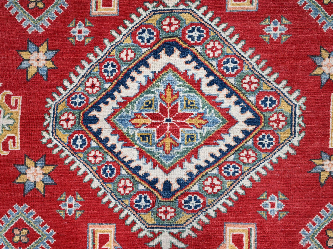 8'1" x 10'0" New Hand Knotted Red Wool Rectangle Oriental Rug - MOA10286794