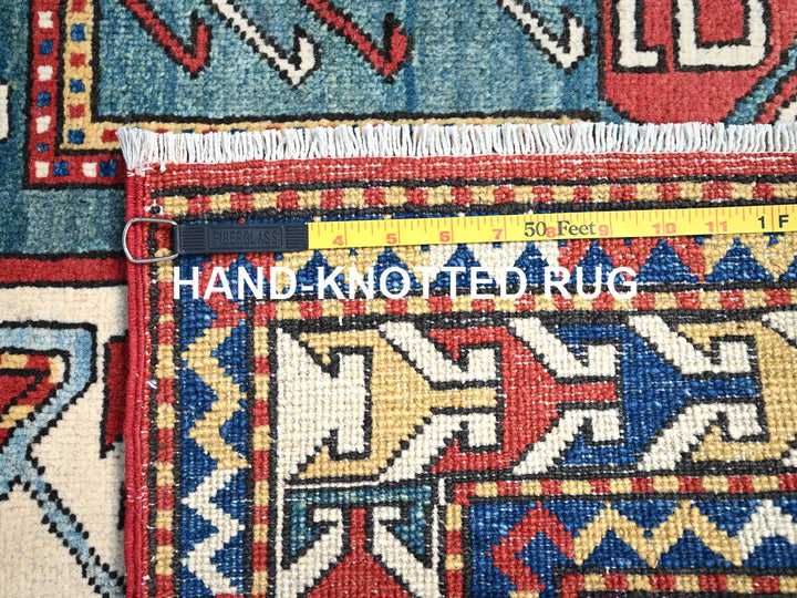 5'0" x 6'6" New Hand Knotted Red Wool Rectangle Oriental Rug - MOA10286809