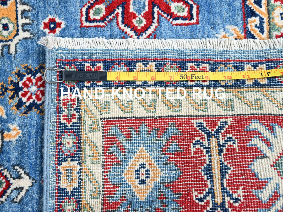 4'8" x 6'10" New Hand Knotted Blue Wool Rectangle Oriental Rug - MOA10286818