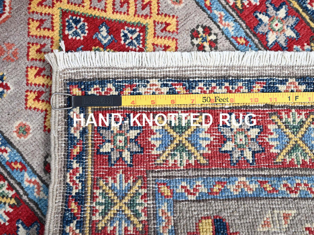 2'0" x 6'5" New Hand Knotted Grey Wool Runner Oriental Rug - MOA10286822