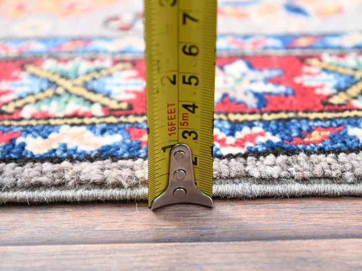 2'0" x 6'3" New Hand Knotted Grey Wool Runner Oriental Rug - MOA10286823