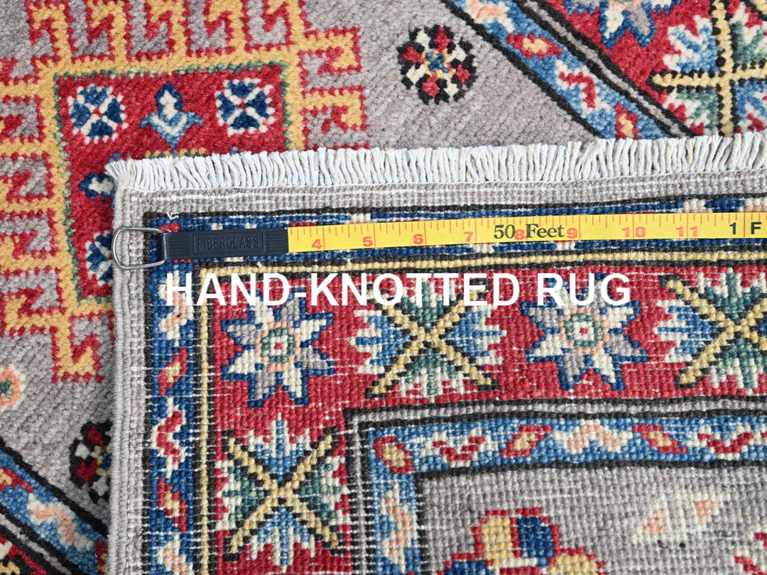 2'0" x 6'3" New Hand Knotted Grey Wool Runner Oriental Rug - MOA10286823