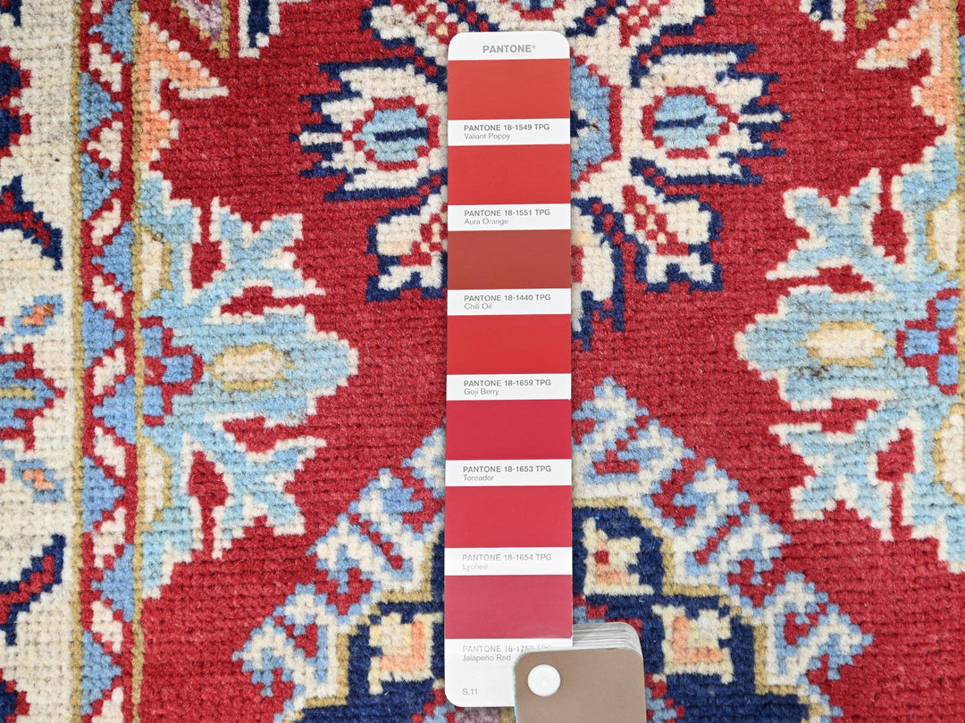 2'1" x 6'0" New Hand Knotted Red Wool Runner Oriental Rug - MOA10286830