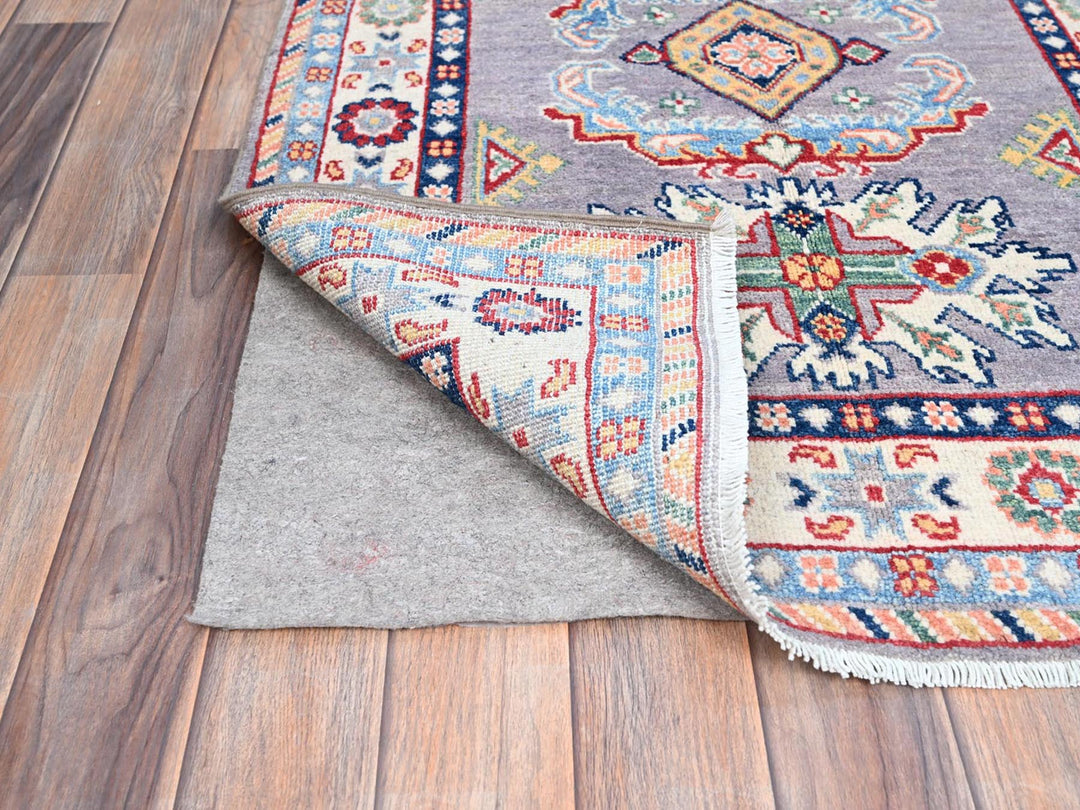 2'9" x 7'10" New Hand Knotted Grey Wool Runner Oriental Rug - MOA10286839