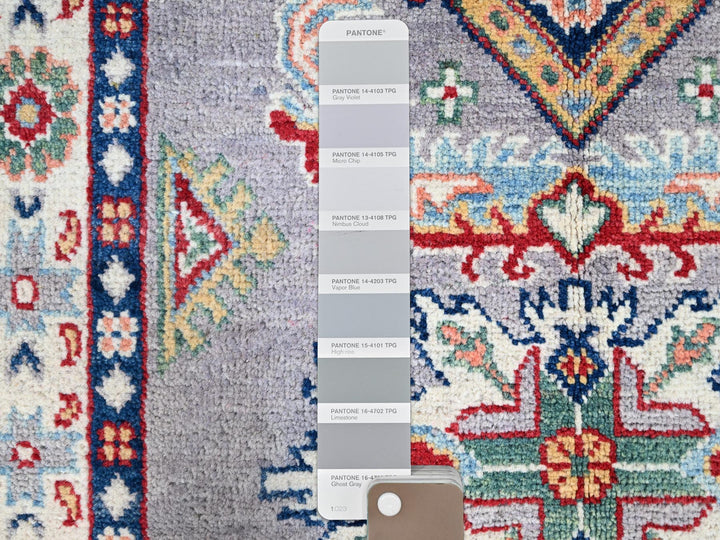 2'9" x 7'10" New Hand Knotted Grey Wool Runner Oriental Rug - MOA10286839