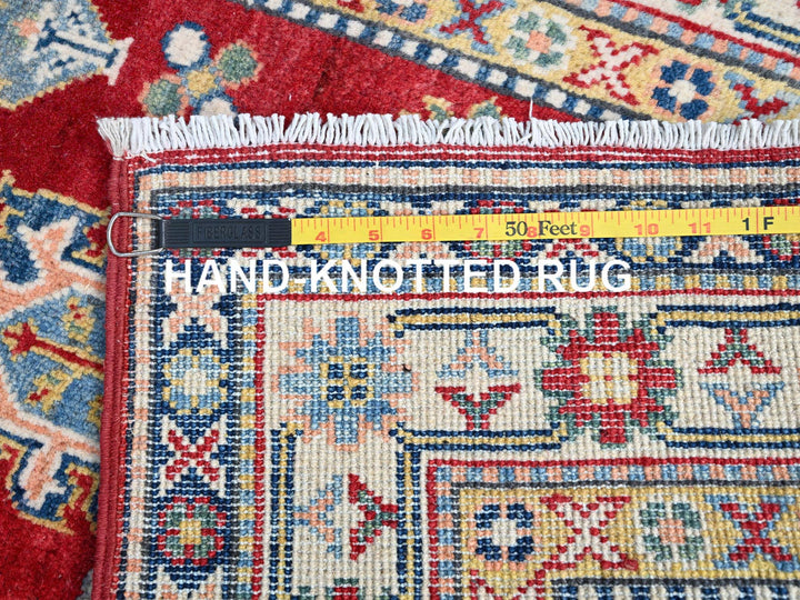 2'9" x 6'10" New Hand Knotted Red Wool Runner Oriental Rug - MOA10286841