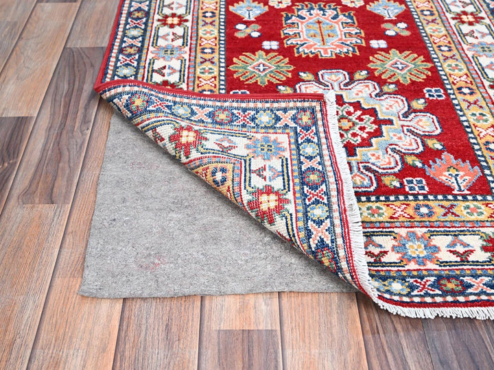 2'9" x 6'6" New Hand Knotted Red Wool Runner Oriental Rug - MOA10286843