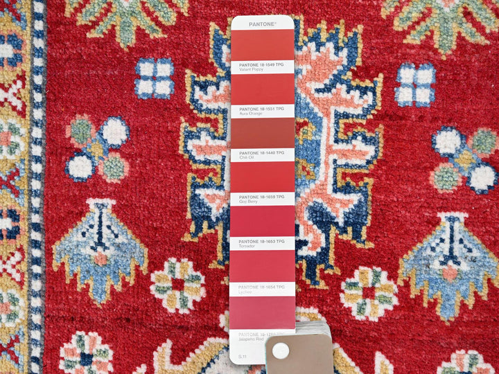 2'9" x 6'6" New Hand Knotted Red Wool Runner Oriental Rug - MOA10286843