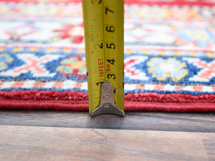 2'9" x 6'6" New Hand Knotted Red Wool Runner Oriental Rug - MOA10286843