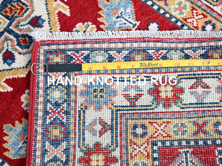 2'9" x 6'6" New Hand Knotted Red Wool Runner Oriental Rug - MOA10286843