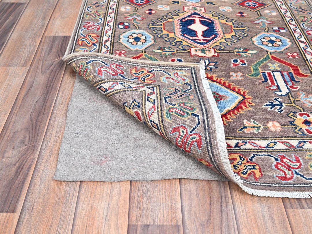 2'8" x 8'11" New Hand Knotted Grey Wool Runner Oriental Rug - MOA10286853